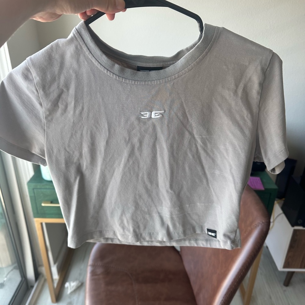 Elite Crop Top Smokey Grey